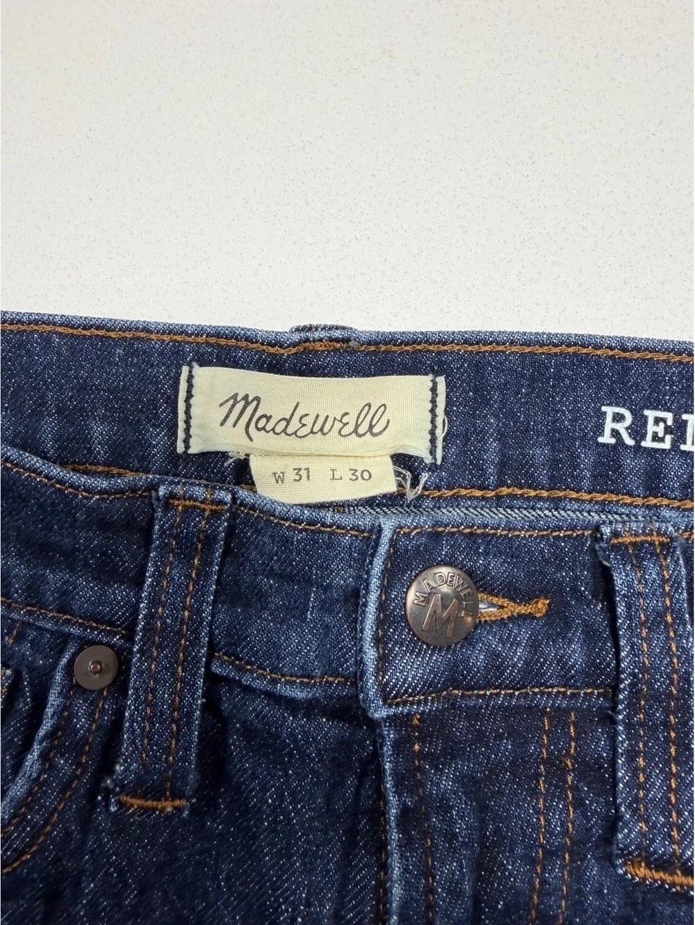 Madewell Reline Women’s Straight Leg Jeans Dark Wash Size 31 L30